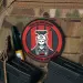 4 - ПВХ Патч (шеврон) «GHOST» DEFENCE UKRAINE. Красный