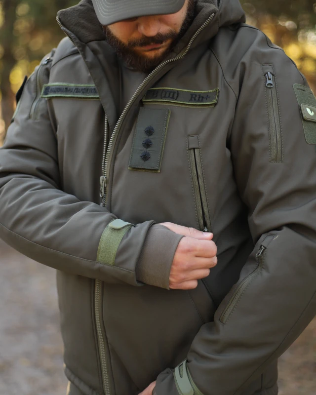 Куртка тактична Softshell ХАНТЕР. Осінь-Весна Олива. Розмір 3XL (60-62)Фото №6