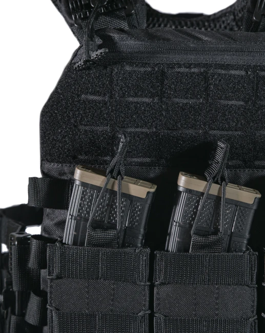 Плитоноска TUR PRO з системою швидкого скидання. Molle. 3 підсумки для AK/AR. Колір Чорний.Фото №4