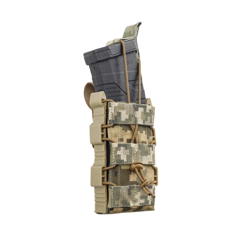 Одинарний пластиковий підсумок під магазини AK\AR. Cordura 1000D. Molle. ПіксельФото №6