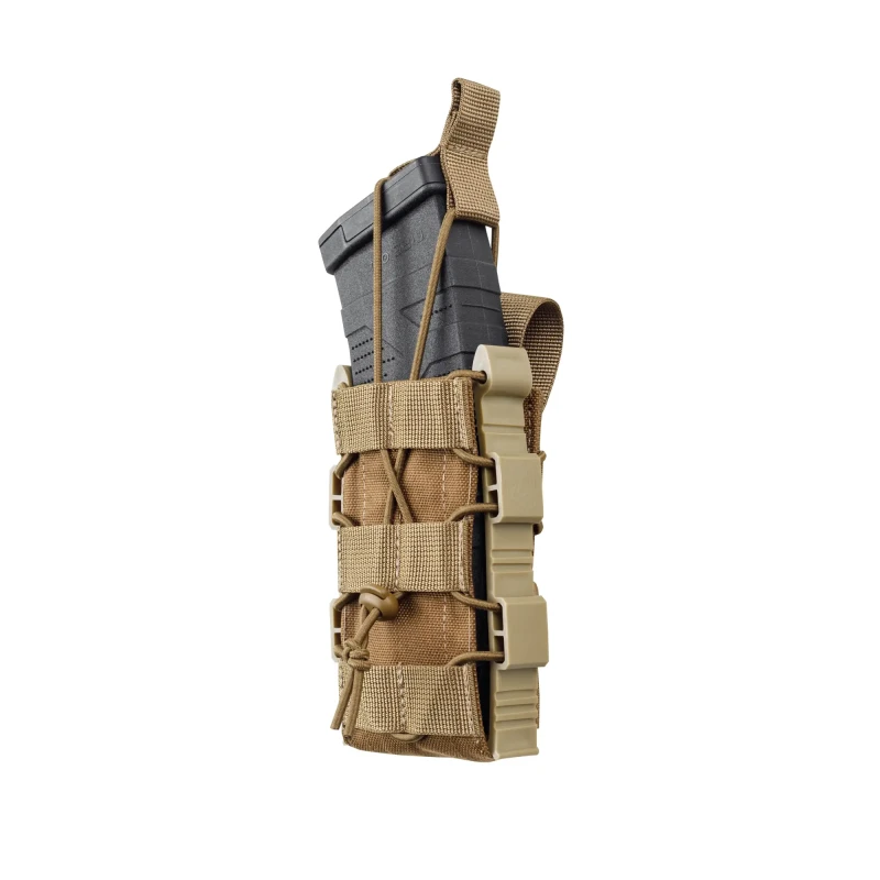 Одинарний пластиковий підсумок під магазини AK\AR. Cordura 1000D. Molle. КойотФото №0