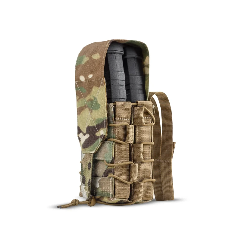 Подвійний закритий підсумок під магазини AK\AR. Cordura 500D. Molle. Мультикам/MulticamФото №0