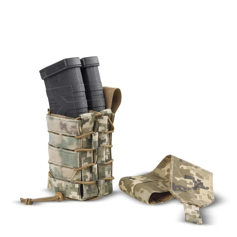 Подвійний закритий підсумок під магазини AK\AR. Cordura 500D. Molle. ПіксельФото №7