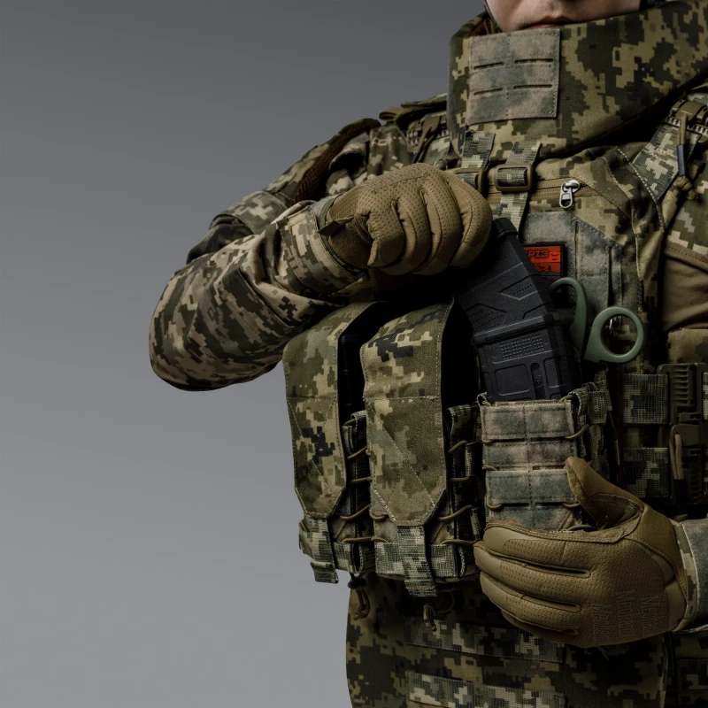 Подвійний закритий підсумок під магазини AK\AR. Cordura 500D. Molle. ПіксельФото №3