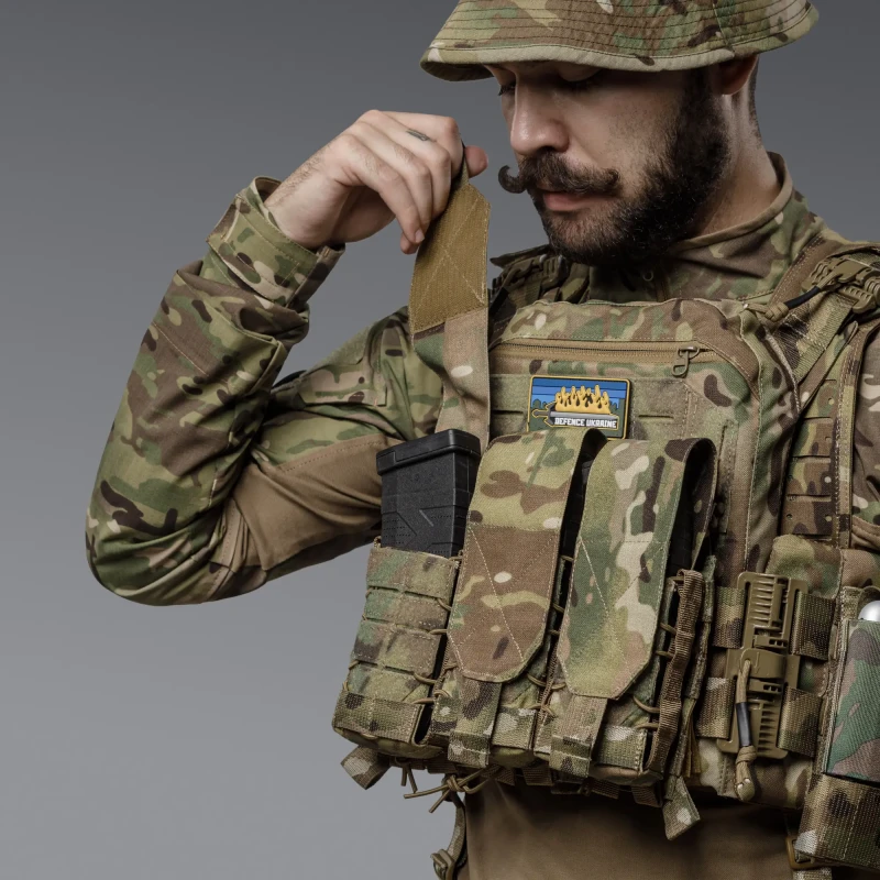 Одинарний закритий підсумок під магазини AK\AR. Cordura 500D. Molle. Мультикам/MultісamФото №5