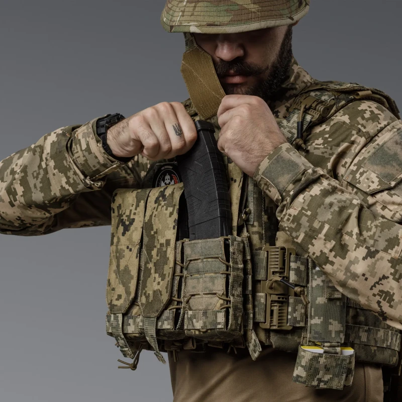 Одинарний закритий підсумок під магазини AK\AR. Cordura 500D. Molle. ПіксельФото №4