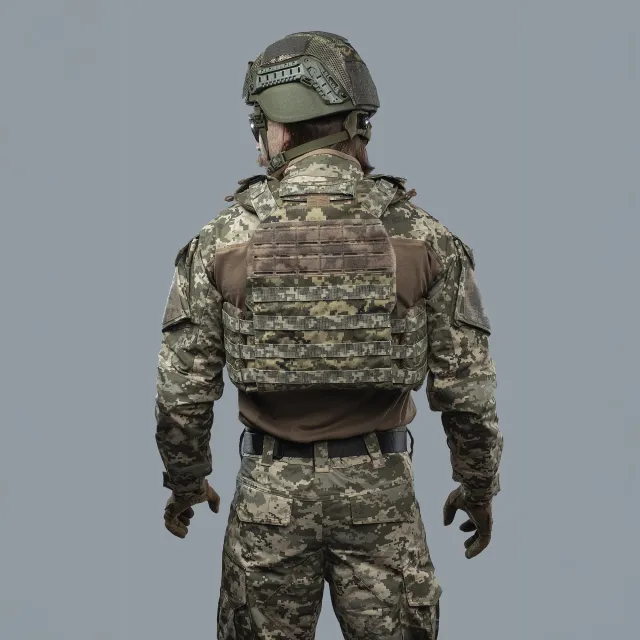 5 - Плитоноска TUR PRO Gen 2, система быстрого сброса. Molle. Цвет Пиксель. Размер XL.