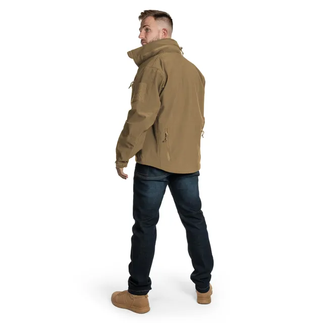 6 - Куртка Helikon Gunfighter Softshell Shark Skin Windblocker. Койот