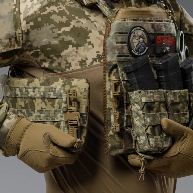 6 - Бронежилет 3-го класу (TUR PRO Gen 1). Вага 3.7 кг. З системою швидкого скидання. Molle. З боковими карманами. Колір Піксель.