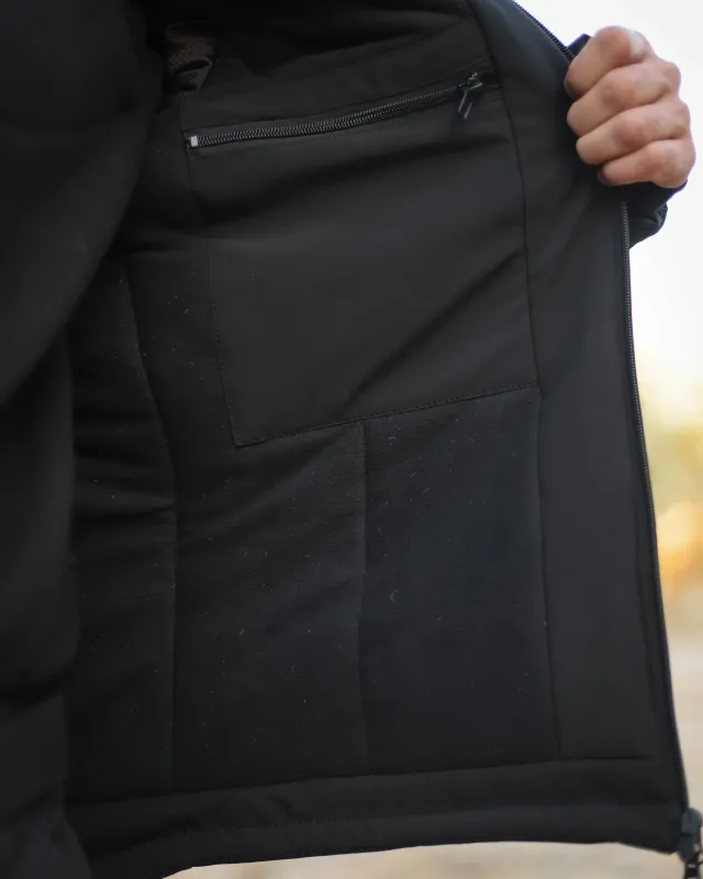 14 - Куртка тактическая Softshell ХАНТЕР. Осень-Весна Черный. Размер L (48-50)
