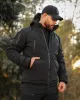 5 - Куртка тактична Softshell ХАНТЕР. Осінь-Весна Чорний. Розмір 3XL (60-62)