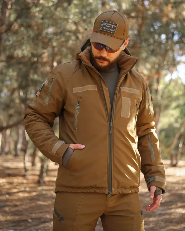 2 - Куртка тактична Softshell ХАНТЕР. Осінь-Весна Койот. Розмір 3XL (60-62)
