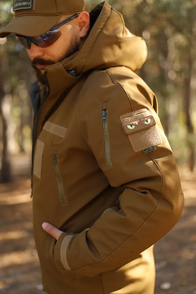 13 - Куртка тактична Softshell ХАНТЕР. Осінь-Весна Койот. Розмір 3XL (60-62)