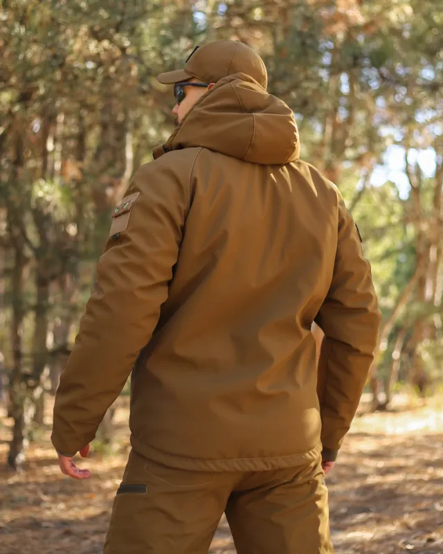 5 - Куртка тактична Softshell ХАНТЕР. Осінь-Весна Койот. Розмір 3XL (60-62)