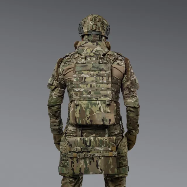 4 - Баллистическая защита поясницы 1-го класса защиты. CORDURA 1000D. Мультикам