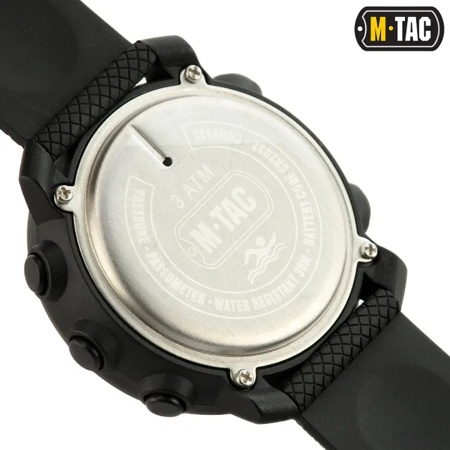 3 - Тактичний годинник мультифункціональний M-Tac. Чорний