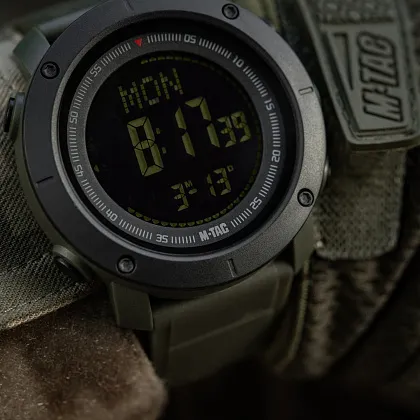 6 - Тактичний годинник з компасом 2095 Army M-Tac. Олива