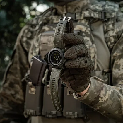 15 - Тактичний годинник з компасом 2095 Army M-Tac. Олива