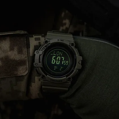 6 - Тактичний годинник з компасом 2233 Army M-Tac. Олива