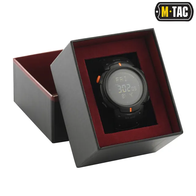 2 - Тактичний годинник з компасом M-Tac. Чорний