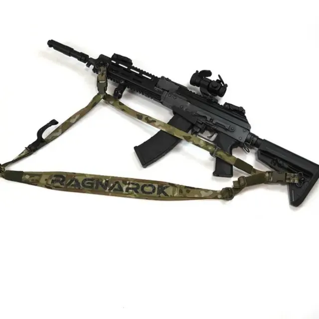 1 - Ремень оружейный трехточечный RAGNAROK с широким наплечником KRAKEN carbine. Мультикам