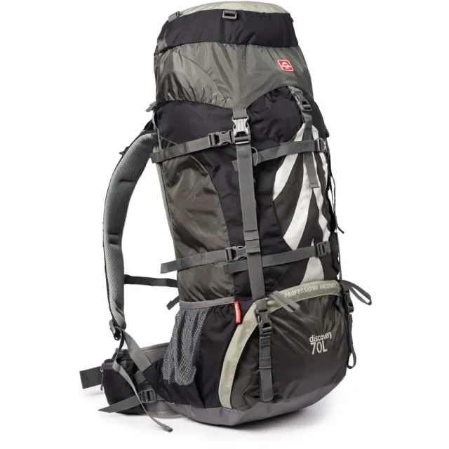 17 - Рюкзак туристичний Naturehike NH70B070-B, 70л+5л. Чорно-сірий