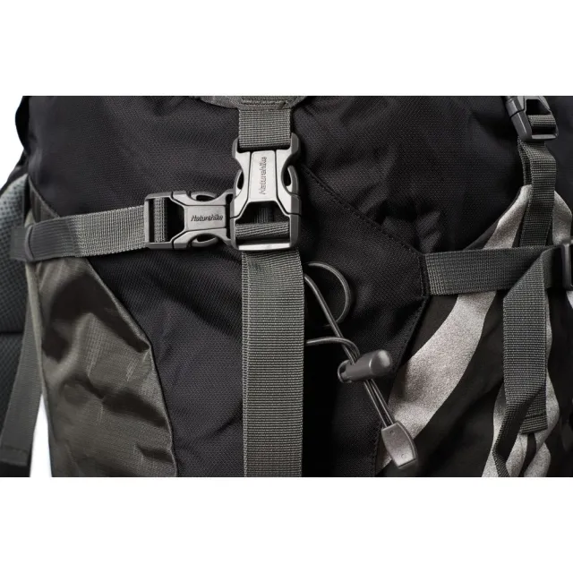 12 - Рюкзак туристичний Naturehike NH70B070-B, 70л+5л. Чорно-сірий