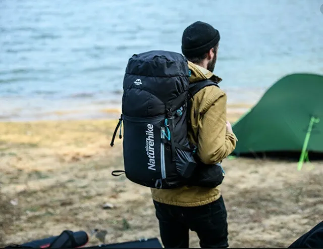 2 - Рюкзак туристичний Naturehike NH18Y045-Q, 45л. Чорний