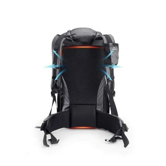 2 - Рюкзак туристичний Naturehike Rock NH20BB113, 40+5л. Чорний