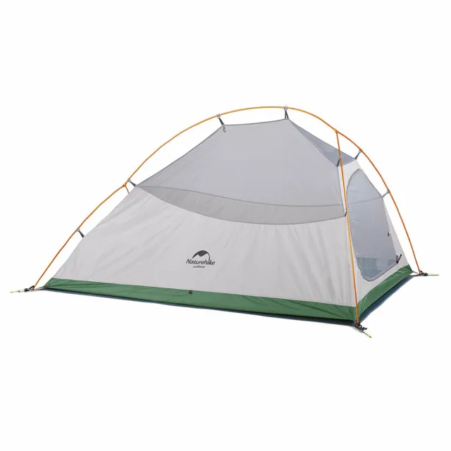 2 - Намет надлегкий тримісний з футпринтом Naturehike Cloud Up 3 Updated NH18T030-T, 210T, зелений