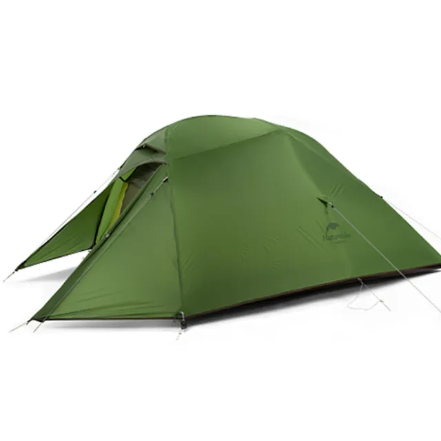 2 - Намет надлегкий одномісний з футпринтом Naturehike Cloud Up 1 Updated NH18T010-T, 20D, темно-зелений