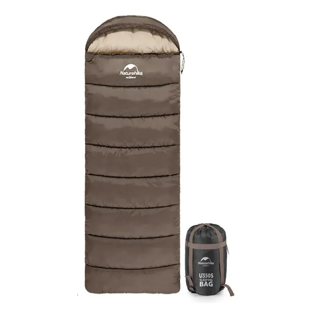 1 - Спальник з капюшоном Naturehike U250 NH20MSD07, (6°C), лівий, коричневий