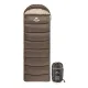 1 - Спальник з капюшоном Naturehike U250 NH20MSD07, (6°C), лівий, коричневий