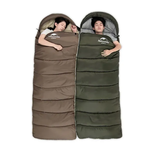 2 - Спальник с капюшоном Naturehike U250 NH20MSD07, (6°C), правый, коричневый