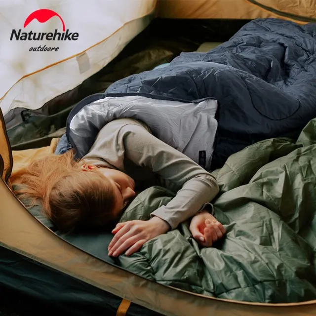 2 - Спальний мішок Naturehike Y150L NH21MSD08, правий, сіро-блакитний