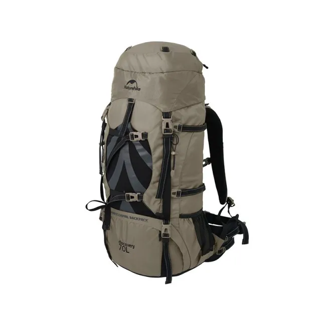 1 - Рюкзак туристичний Naturehike NH70B070-B, 70л+5л. Світло-коричневий