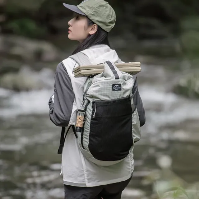 6 - Рюкзак туристичний Naturehike NH20BB206, 20л. Світло-сірий