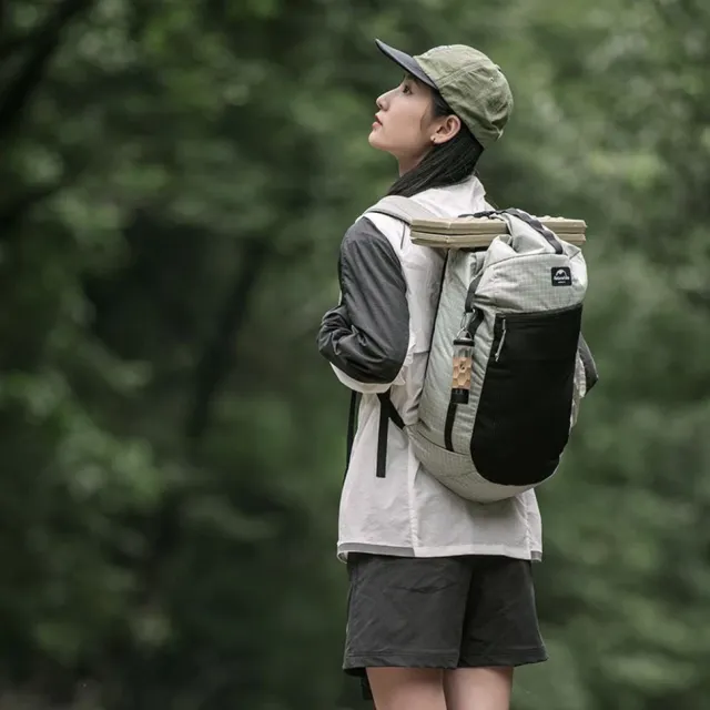 3 - Рюкзак туристичний Naturehike NH20BB206, 20л. Графіт в клітинку