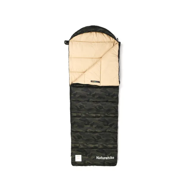 1 - Спальний мішок з капюшоном Naturehike M320 CNK2350WS023, зелений камуфляж, лівий