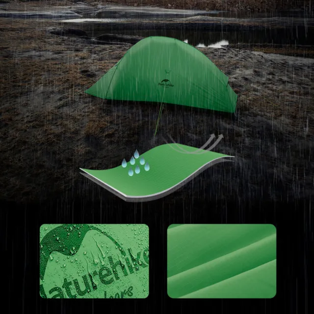 9 - Намет надлегкий двомісний Naturehike Cloud Up Base 2 CNK2450WS032, зелений