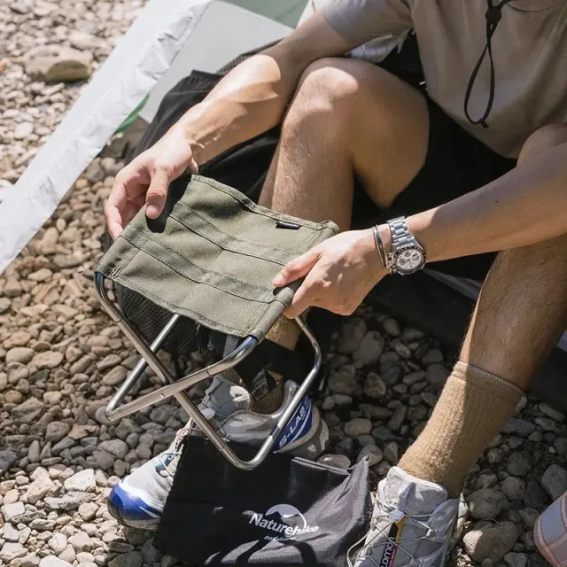 7 - Стілець складаний Naturehike NH17Z012-L, чорний