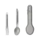 1 - Набір столових приборів NexTool Titanium Tableware Set з титану