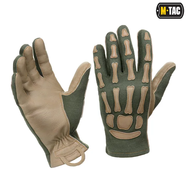 1 - Тактические перчатки M-Tac Skeleton Nomex. Олива/Койот