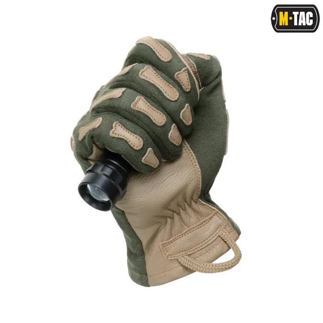 5 - Тактические перчатки M-Tac Skeleton Nomex. Олива/Койот