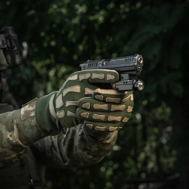 9 - Тактические перчатки M-Tac Skeleton Nomex. Олива/Койот