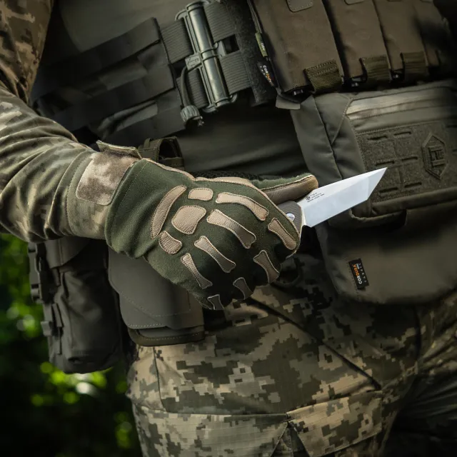 15 - Тактические перчатки M-Tac Skeleton Nomex. Олива/Койот