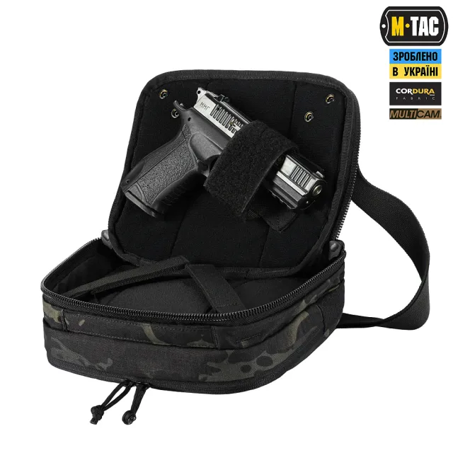 26 - Плечевая однолямковая сумка M-TAC EDC Bag Elite. Multicam Black