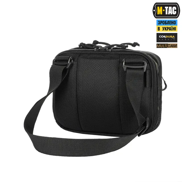 25 - Плечевая однолямковая сумка M-TAC EDC Bag Elite. Multicam Black