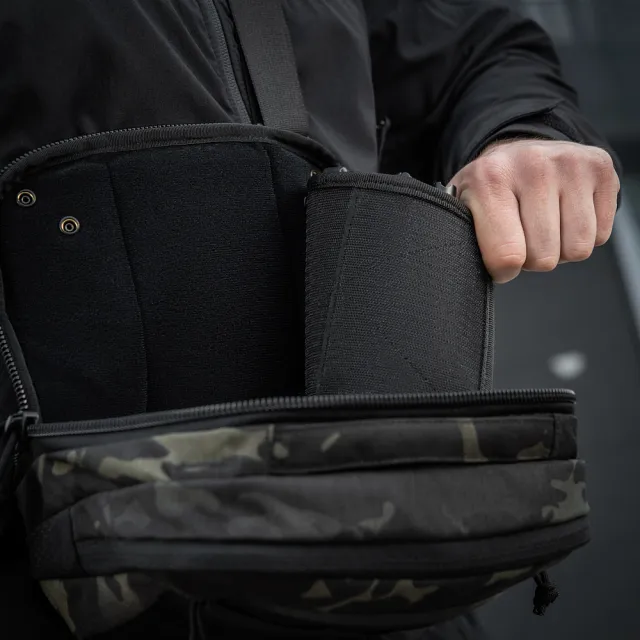 9 - Плечевая однолямковая сумка M-TAC EDC Bag Elite. Multicam Black