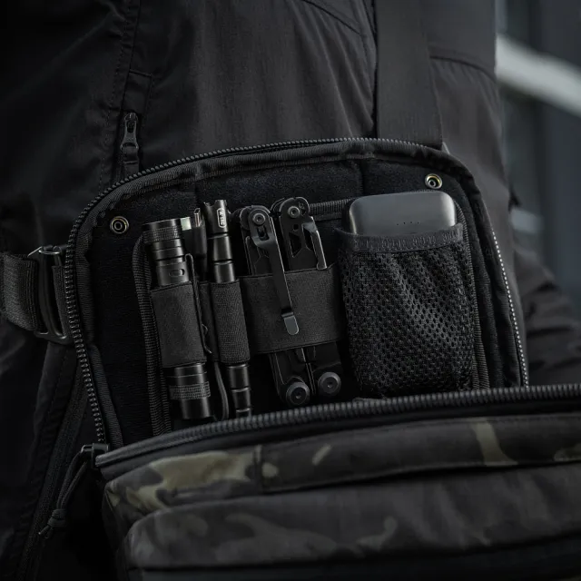 8 - Плечевая однолямковая сумка M-TAC EDC Bag Elite. Multicam Black